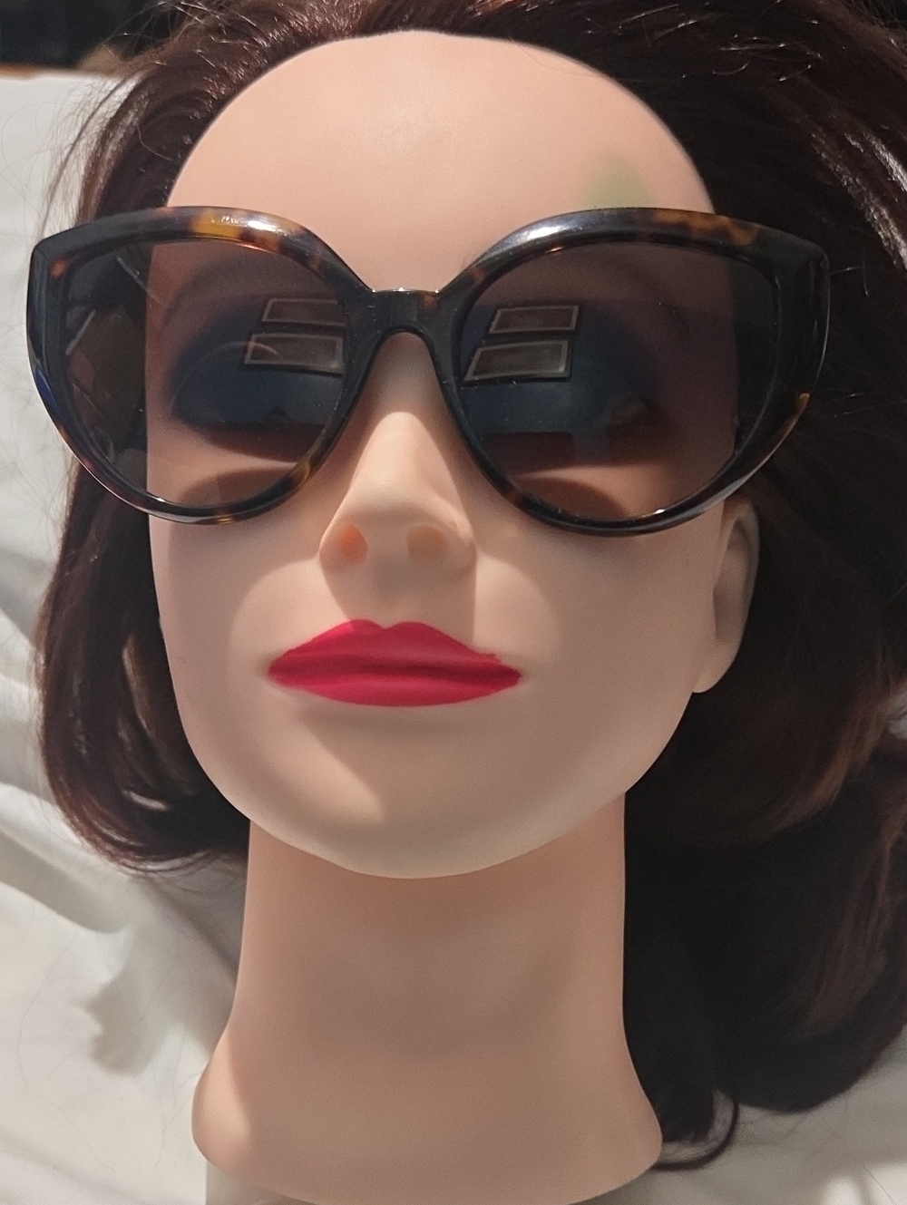Tiffany & Co. Tortoiseshell Cat-Eye Sunglasses with Dark Brown Lenses